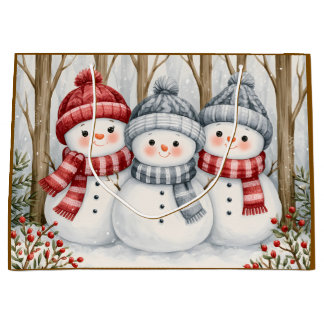 Snowmen Large Gift Bag