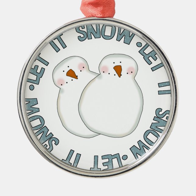 Snowmen Let it Snow  Ornament (Front)