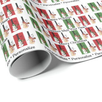 Snowmen Melt my Heart | Christmas Wrapping Paper