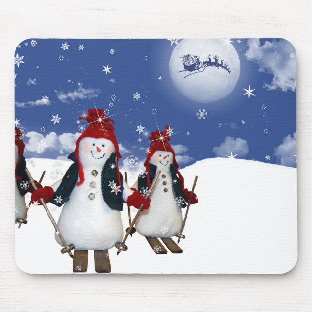 Snowmen Mouse Pad (Front)