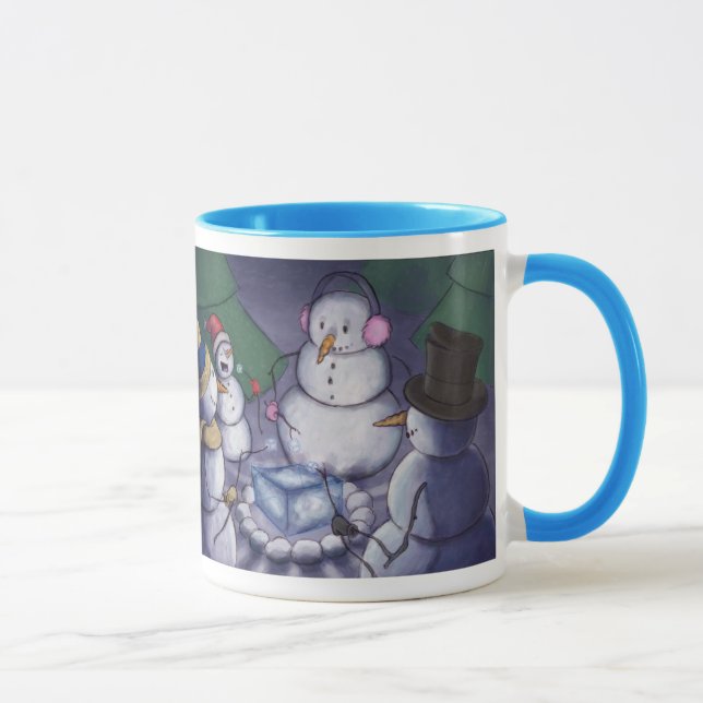 Snowmen Out Camping Mug (Right)