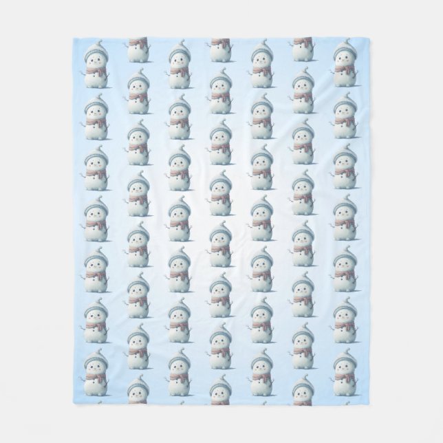 Snowmen party fleece blanket (Front)