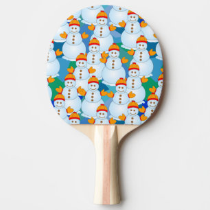 Snowmen Ping Pong Paddle
