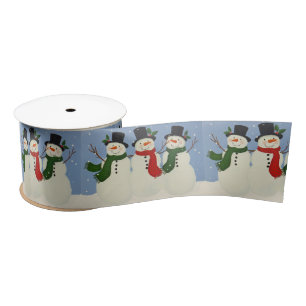 Snowmen Satin Ribbon
