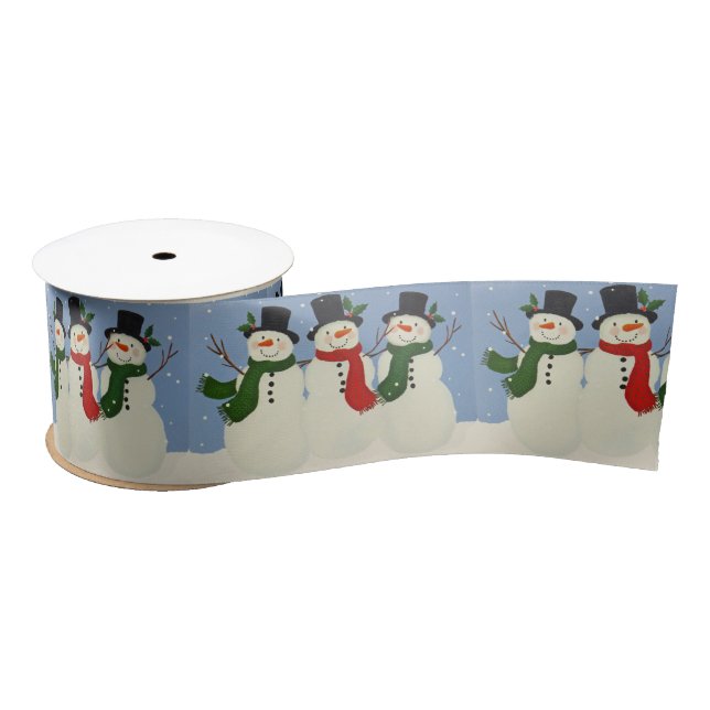 Snowmen Satin Ribbon (Spool)