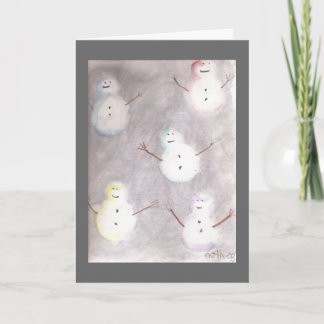 Snowmen Secular Christmas or Holiday Greeting Card