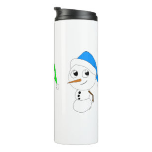 snowmen thermal tumbler