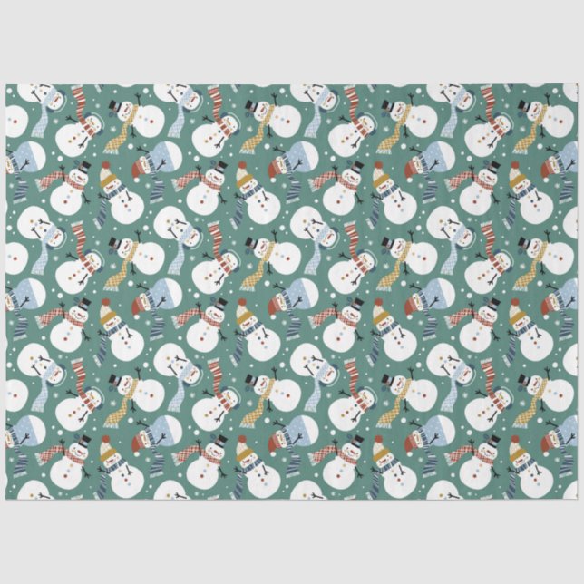 Snowmen Tissue Paper (Front)