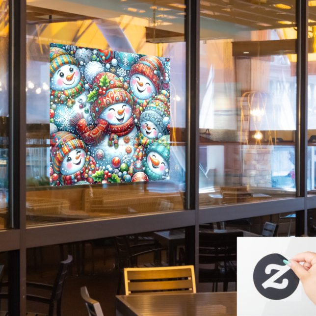 Snowmen Window Cling (Restaurant Window)