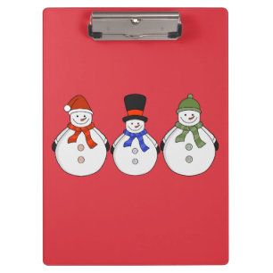 Snowmen Winter has come Clipboard