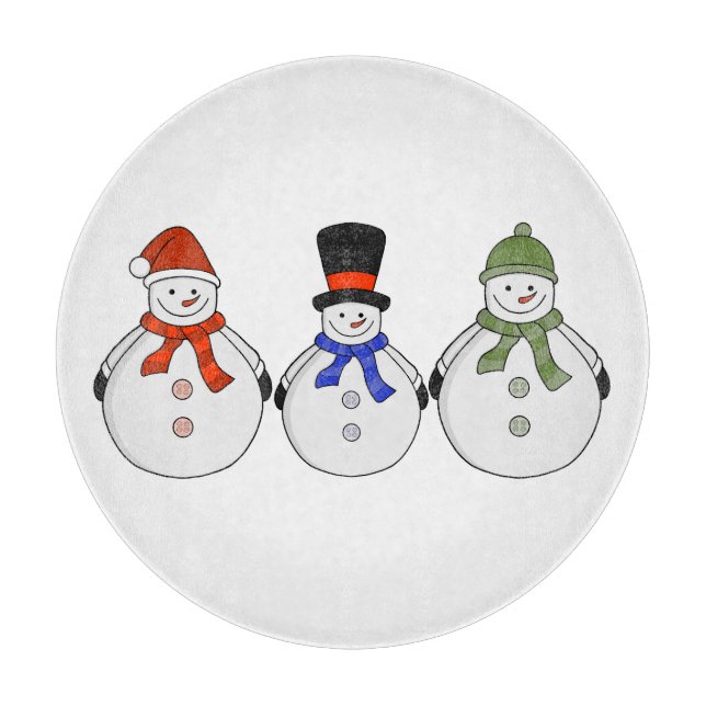 Snowmen Winter has come Cutting Board (Front)