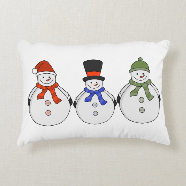 Snowmen Winter has come Decorative Cushion (Front)