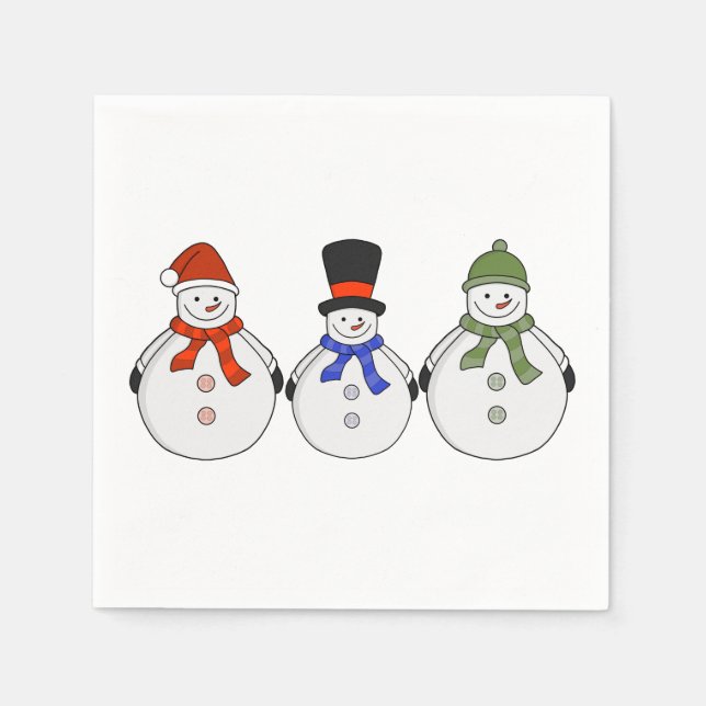 Snowmen Winter has come Napkin (Front)