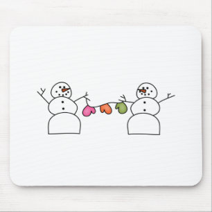 Snowmen with Mittens T-shirts and Gifts Mouse Pad