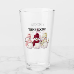 Snowmen Women Holding Wine Glasses Rosé Red White
