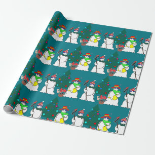 snowmen wrapping paper 15