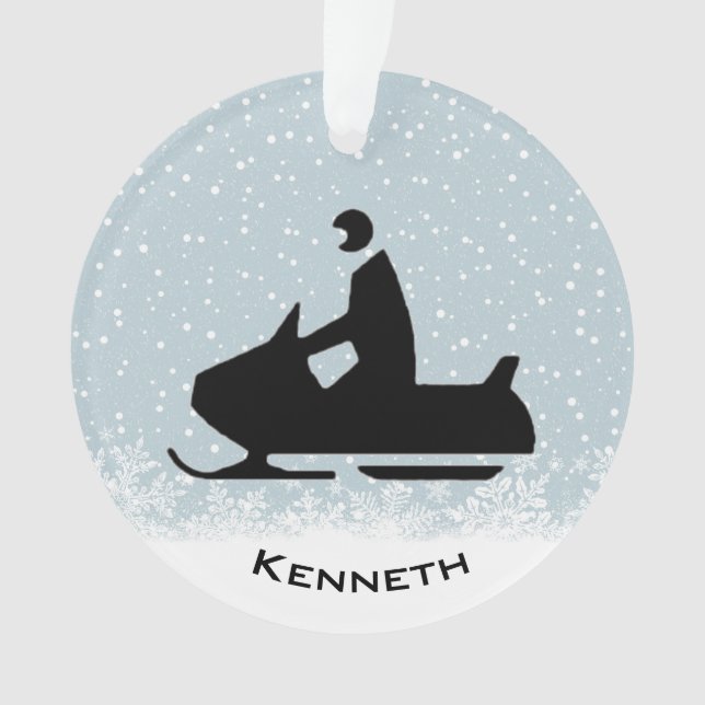 Snowmobile Acrylic Ornament (Front)
