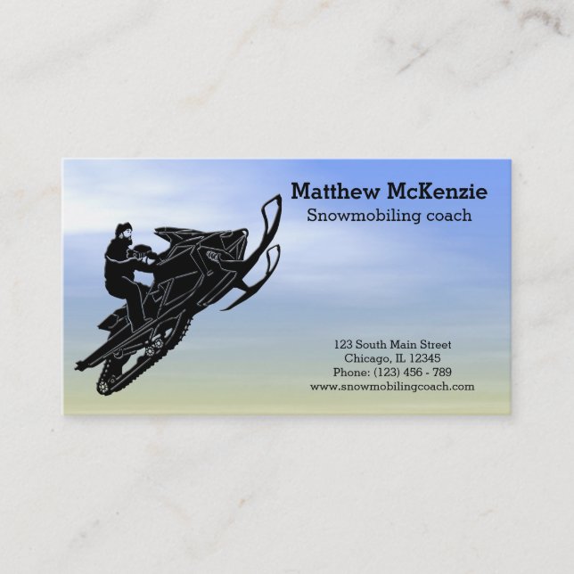 Snowmobile Business Card (Front)