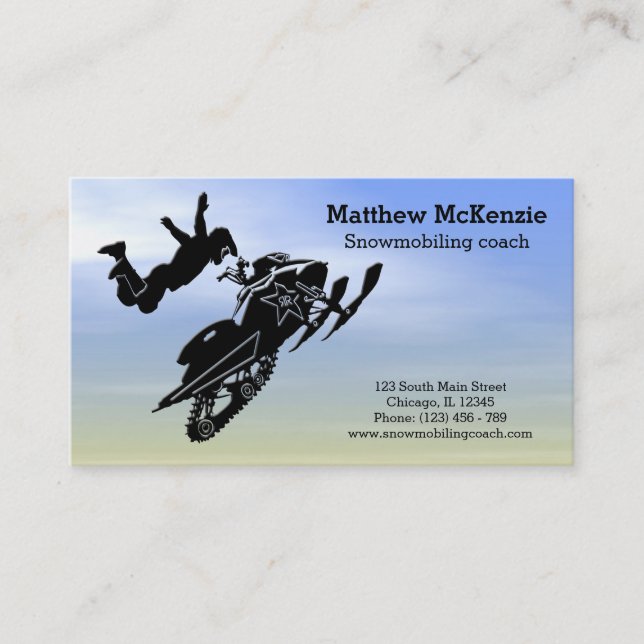 Snowmobile Business Card (Front)