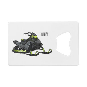 Snowmobile cartoon illustration