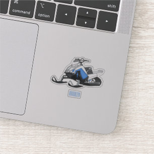 Snowmobile cartoon illustration