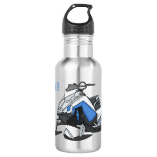 Snowmobile cartoon illustration 532 ml water bottle