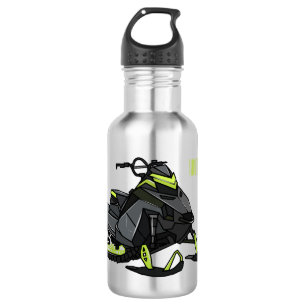 Snowmobile cartoon illustration 532 ml water bottle