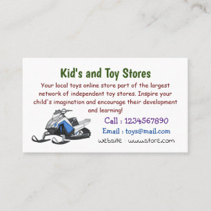 Snowmobile cartoon illustration business card