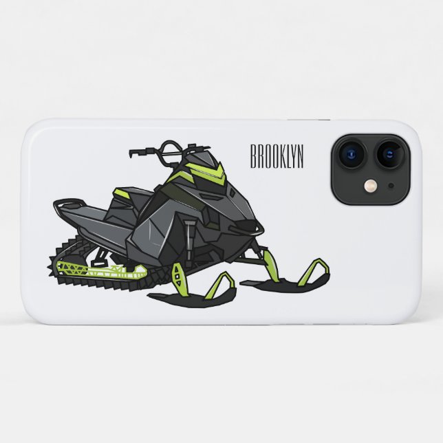Snowmobile cartoon illustration  Case-Mate iPhone case (Back (Horizontal))