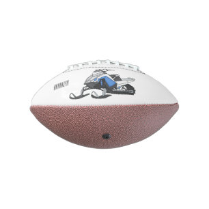 Snowmobile cartoon illustration football