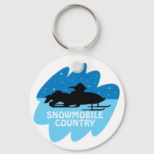 Snowmobile Country Key Ring