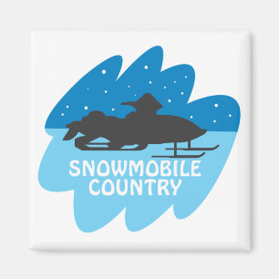 Snowmobile Country Magnet