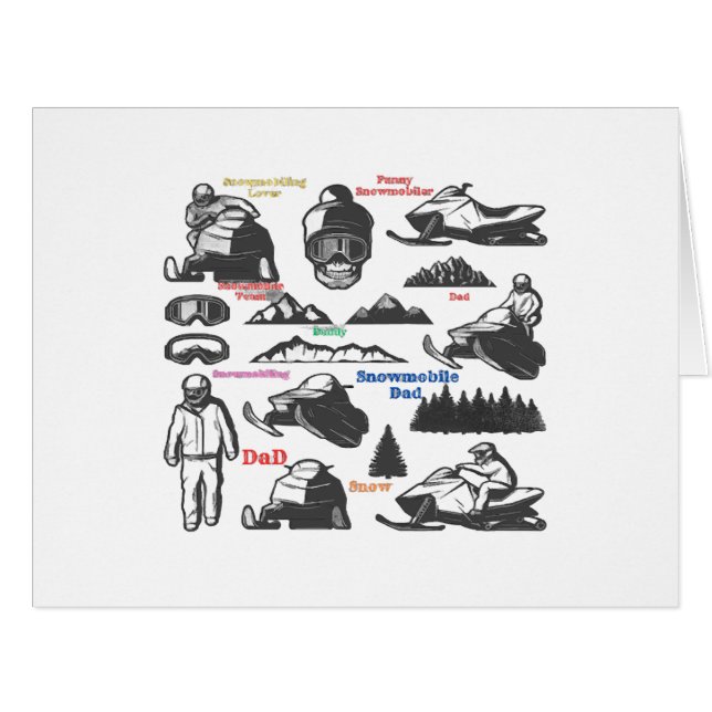 Snowmobile Dad,Snowmobile Lover  (Front Horizontal)