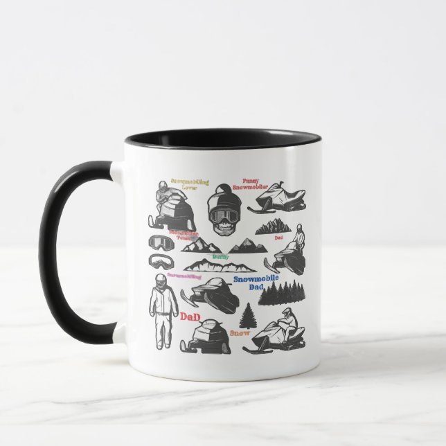 Snowmobile Dad,Snowmobile Lover  Mug (Left)