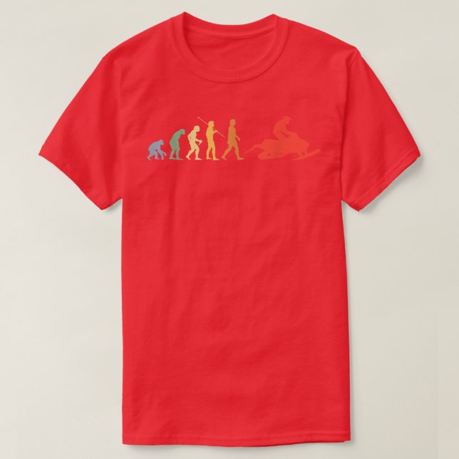 Snowmobile Evolution Retro Snowmobile Snowmobile R T-Shirt (Design Front)