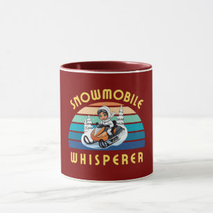 snowmobile girl winters holiday mug