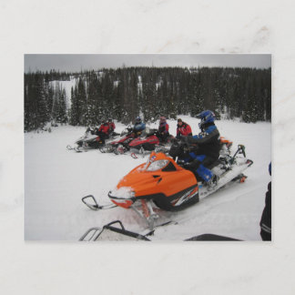 Snowmobile Group Ride Postcard