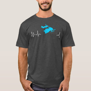 Snowmobile Heartbeat motor sled heartbeat freestyl T-Shirt
