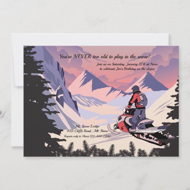 Snowmobile Invitation (Front)