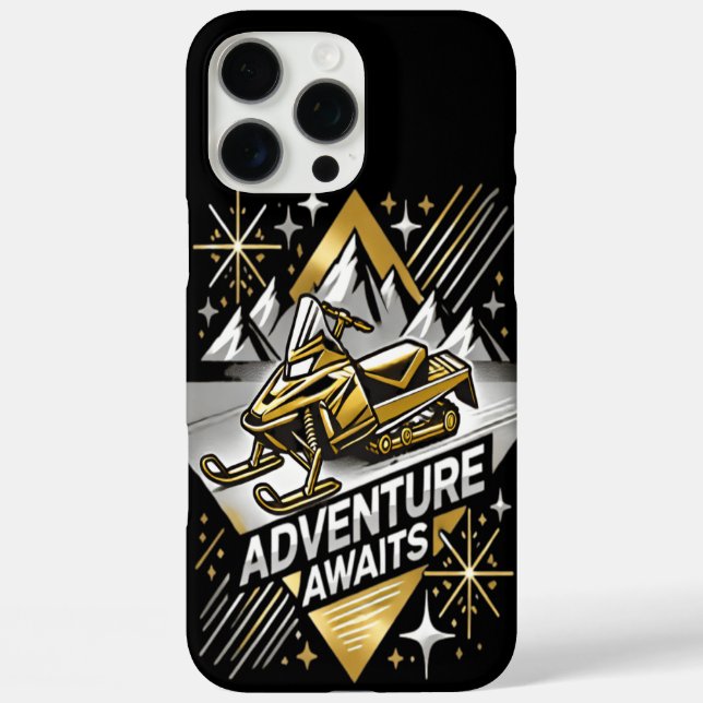 Snowmobile Journeys Through Frosty Mountain Trails Case-Mate iPhone Case (Back)