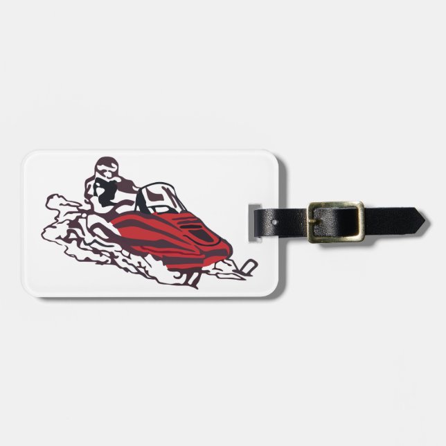 Snowmobile Luggage Tag (Front Horizontal)