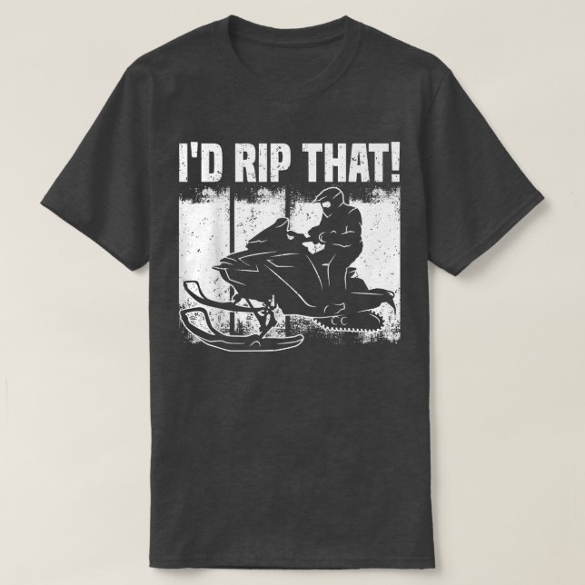 Snowmobile Motor Sled, I'd Rip That & Skimobile, S T-Shirt (Design Front)