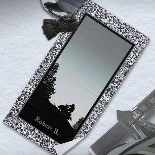 Snowmobile Pebble Black White Beach Towel