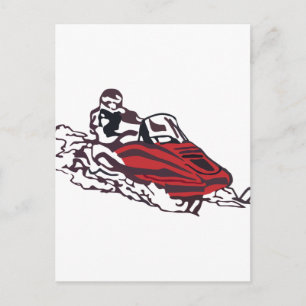 Snowmobile Postcard