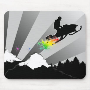 snowmobile. powder trail. mouse pad