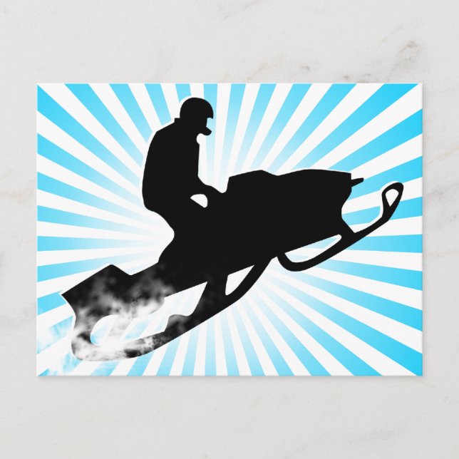 snowmobile. powder trail. postcard (Front)