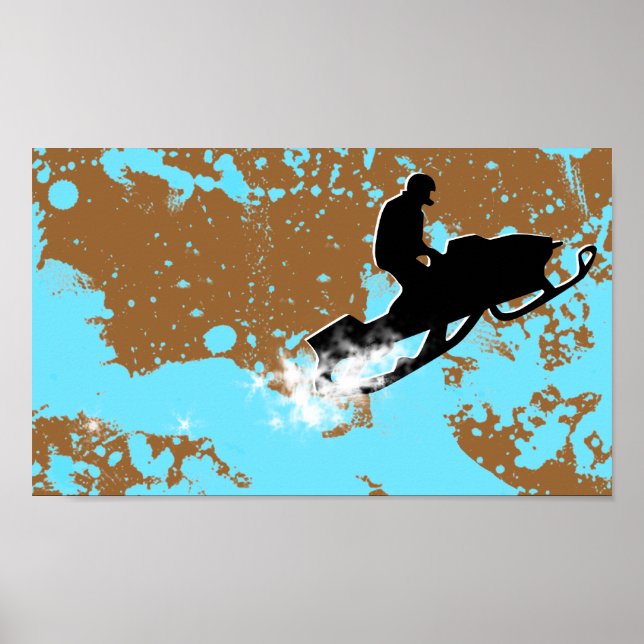 snowmobile. powder trail. poster (Front)