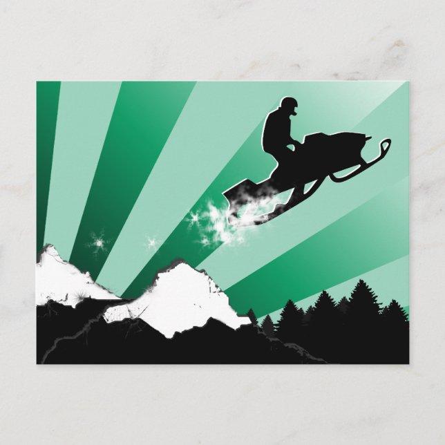 snowmobile. pthalo. postcard (Front)