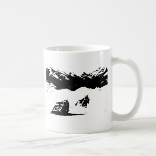 Snowmobile racing Mutiny Coffee Mug