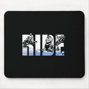 Snowmobile Ride Snowmobiling Winter Sport Skiers S Mouse Pad
